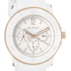 Women's Juicy Couture White and Rose Gold Watch